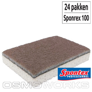 Spontex Sponrex 100 schuurspons bruin/wit | Glazenwasserswinkel.nl