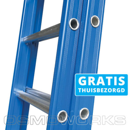 ASC Premium Ladders tweedelig 2x8 - Opstap 25 cm | Glazenwasserswinkel.nl