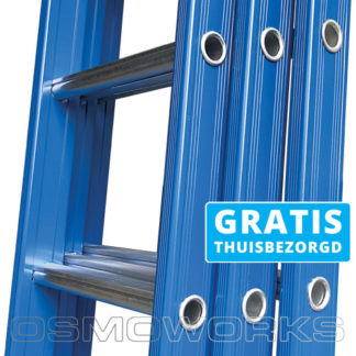 ASC Premium Ladders driedelig 3x8 - Opstap 25 cm | Glazenwasserswinkel.nl