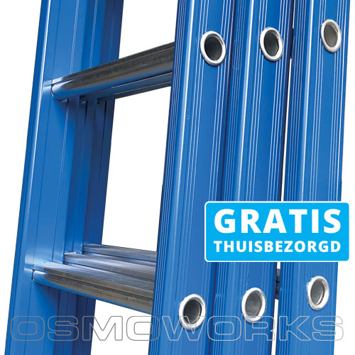 500px x 500px - ASC Premium Ladders driedelig 3x10 - Opstap 25 cm | Glazenwasserswinkel