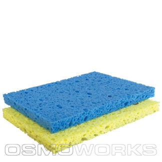 Viscose Cellulose Spons dun Blauw/Geel 2 stuks | Glazenwasserswinkel.nl