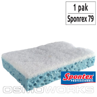 Spontex Sponrex 79 schuurspons blauw/wit | Glazenwasserswinkel.nl