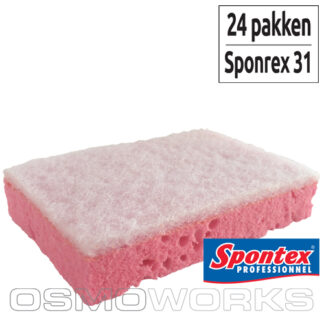 Spontex Sponrex 31 schuurspons blauw/wit | Glazenwasserswinkel.nl