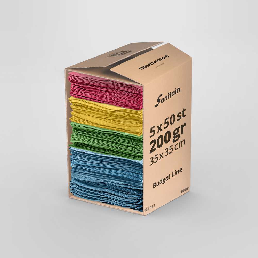 Kies je kleur Budget Line doeken â€“ 250 stuks â€“ â‚¬ 0,24 per doek |  Glazenwasserswinkel