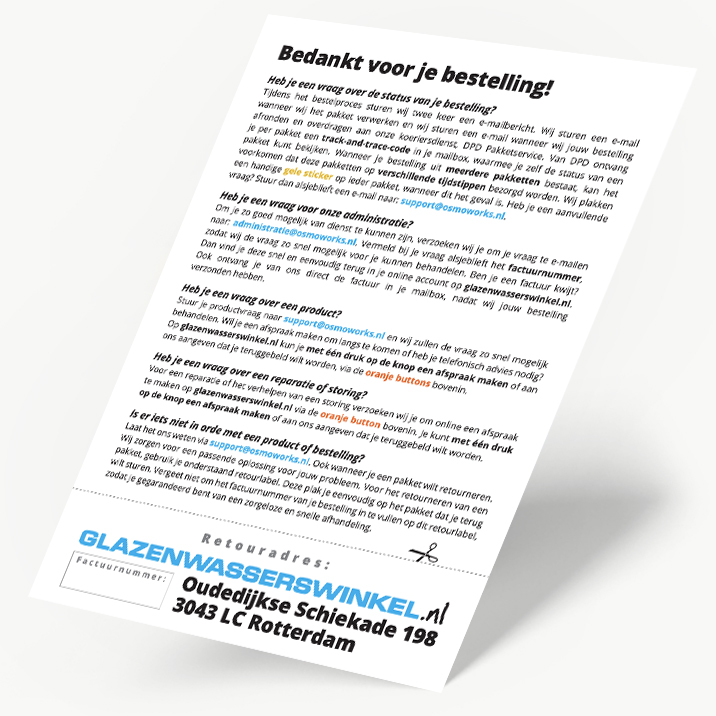 Voorbeeld retourlabel